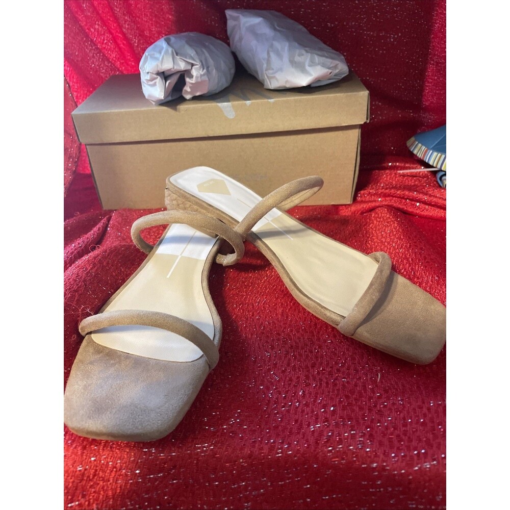 New Alina  Strappy Slide Block Heel  Sandal Size 7.5
